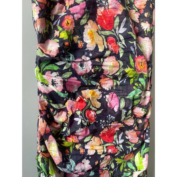 Nicole Miller Collection Floral Zip Front Ruched Mini Dress - RARE - Picture 3 of 8